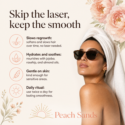 Peach Sands™ Cyperus Rotundus Oil: Organic Hair Removal